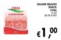 èccoMI Salame Milano Snack Coal offerta