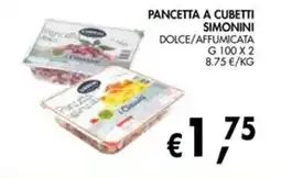 èccoMI Pancetta a cubetti Simonini offerta