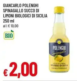 Famila Superstore Giancarlo Polenghi Spinagallo Succo di Limoni Biologici di Sicilia offerta