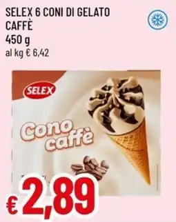 Famila Superstore SELEX 6 CONI DI GELATO CAFFÈ offerta