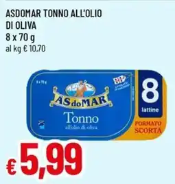 Famila Superstore ASDOMAR Tonno all'olio di oliva offerta