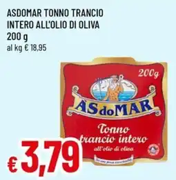 Famila Superstore ASDOMAR Tonno trancio intero all'olio di oliva offerta