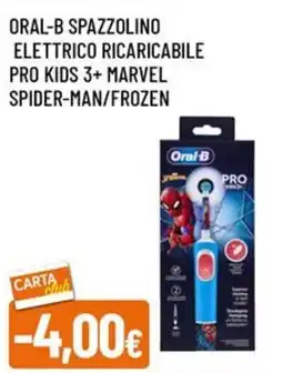 Famila Superstore ORAL-B SPAZZOLINO ELETTRICO RICARICABILE PRO KIDS 3+ MARVEL SPIDER-MAN/FROZEN offerta
