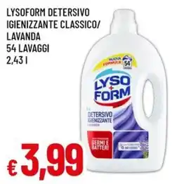 Famila Superstore LYSOFORM DETERSIVO IGIENIZZANTE CLASSICO/LAVANDA offerta