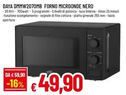Famila Superstore DAYA Forno Microonde Nero offerta