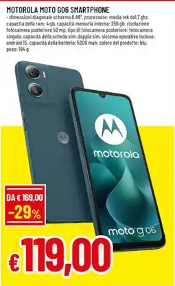 Famila Superstore MOTOROLA MOTO G06 SMARTPHONE offerta