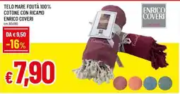 Famila Superstore TELO MARE FOUTÀ 100% COTONE CON RICAMO ENRICO COVERI offerta