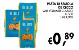 èccoMI Pasta di semola De Cecco offerta