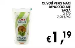èccoMI Olivoli verdi maxi denocciolate Sacla offerta