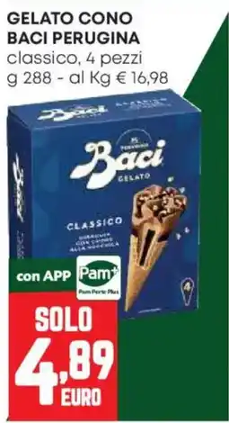 Pam Gelato cono Baci Perugina classico offerta