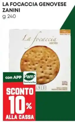Pam LA FOCACCIA GENOVESE ZANINI offerta