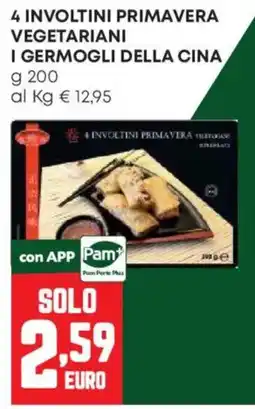 Pam 4 INVOLTINI PRIMAVERA VEGETARIANI I GERMOGLI DELLA CINA offerta