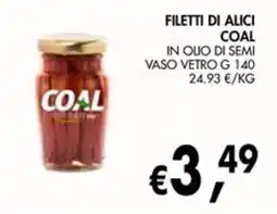 èccoMI Filetti di alici Coal offerta