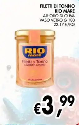 èccoMI Filetti di Tonno Rio Mare offerta