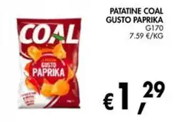 èccoMI Patatine Coal Gusto Paprika offerta
