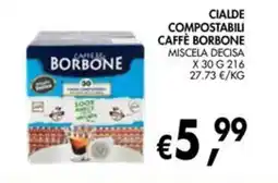 èccoMI Cialde compostabili Caffè Borbone Miscela Decisa offerta