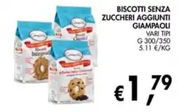 èccoMI Biscotti senza zuccheri aggiunti Giampaoli offerta