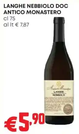 Pam Langhe Nebbiolo DOC Antico Monastero offerta