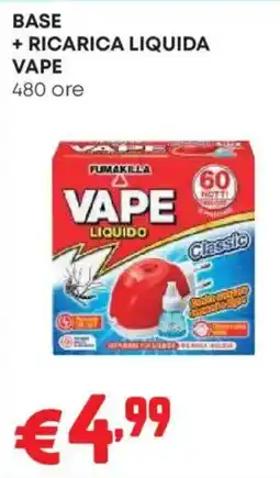 Pam Fumakilla Vape Liquido Classico offerta