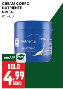 Pam Cream Corpo Nutriente NIVEA offerta