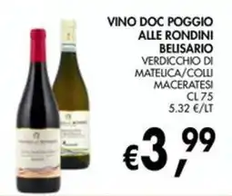 èccoMI Vino DOC Poggio alle Rondini Belisario offerta