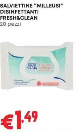 Pam Salviettine Milleusi Disinfettanti Fresh&Clean offerta