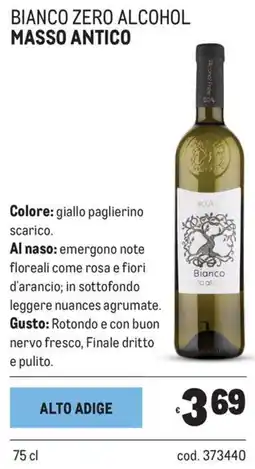 Metro Bianco zero alcohol Masso Antico offerta