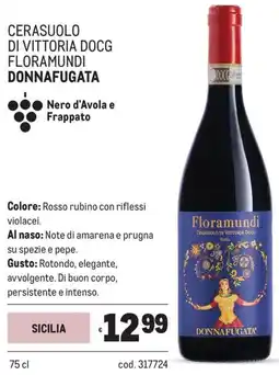 Metro Cerasuolo di vittoria docg floramundi Donnafugata offerta