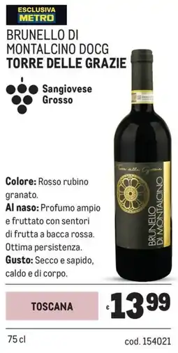 Metro Brunello di montalcino docg Torre delle Grazie offerta