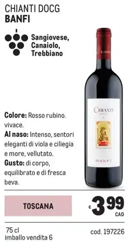 Metro Chianti docg Banfi offerta
