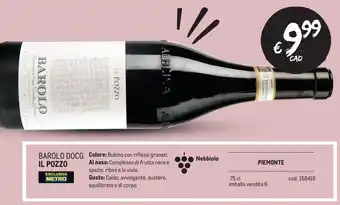 Metro Barolo docg Il Pozzo offerta