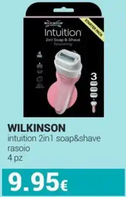 Tigotà Wilkinson intuition 2in1 soap&shave rasoio offerta