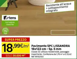 Leroy Merlin Artens Pavimento SPC LISSANDRA 18x122 cm - Sp. 5 mm offerta