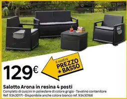 Leroy Merlin Salotto Arona in resina 4 posti offerta
