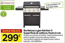 Leroy Merlin Naterial Barbecue a gas Kenton II Superficie di cottura offerta