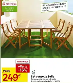 Leroy Merlin Naterial Set consolle Solis offerta