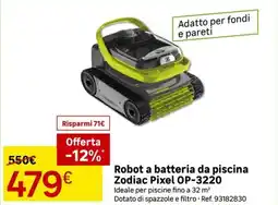 Leroy Merlin Robot a batteria da piscina Zodiac Pixel OP-3220 offerta