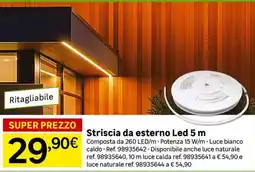 Leroy Merlin Striscia da esterno Led 5 m offerta