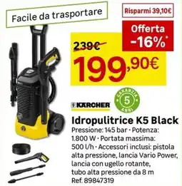Leroy Merlin KARCHER Idropulitrice K5 Black offerta
