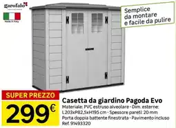 Leroy Merlin garofalo Casetta da giardino Pagoda Evo offerta