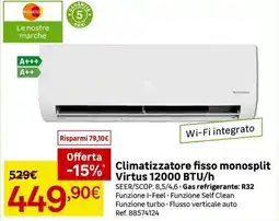 Leroy Merlin Climatizzatore fisso monosplit Virtus 12000 BTU/h offerta