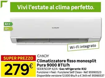 Leroy Merlin CANDY Climatizzatore fisso monosplit Pura 9000 BTU/h offerta
