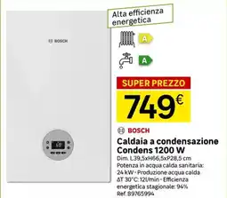 Leroy Merlin BOSCH Caldaia a condensazione Condens 1200 W offerta