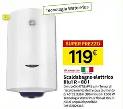 Leroy Merlin ARISTON Scaldabagno elettrico Blu1 R - 80 l offerta