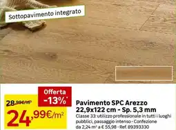 Leroy Merlin Pavimento SPC Arezzo 22,9x122 cm - Sp. 5,3 mm offerta