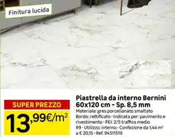 Leroy Merlin Piastrella da interno Bernini 60x120 cm - Sp. 8,5 mm offerta
