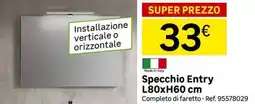 Leroy Merlin Specchio Entry L80xH60 cm offerta