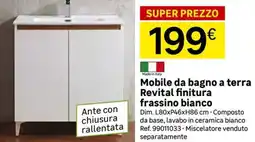 Leroy Merlin Mobile da bagno a terra Revital finitura frassino bianco offerta