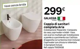 Leroy Merlin GALASSIA Coppia di sanitari completa Aria offerta