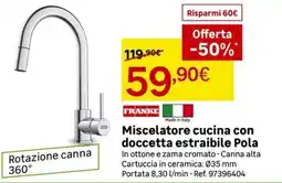 Leroy Merlin FRANKE Miscelatore cucina con doccetta estraibile Pola offerta